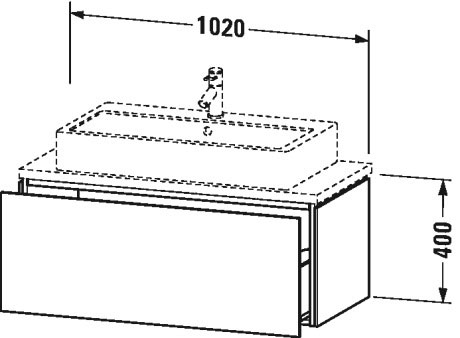 Mueble bajo lavabo para encimera Compact, LC5804