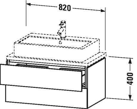 Mueble bajo lavabo para encimera Compact, LC5807