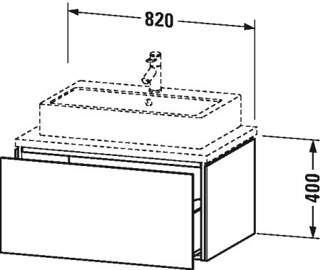 Mueble bajo lavabo para encimera, LC5812