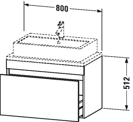 Mueble bajo lavabo para encimera Compact, DS5302