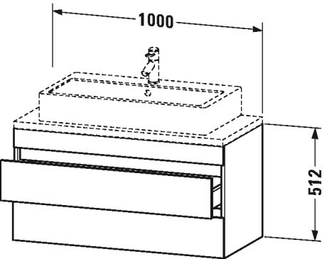 Mueble bajo lavabo para encimera Compact, DS5309