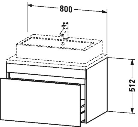 Mueble bajo lavabo para encimera, DS5312