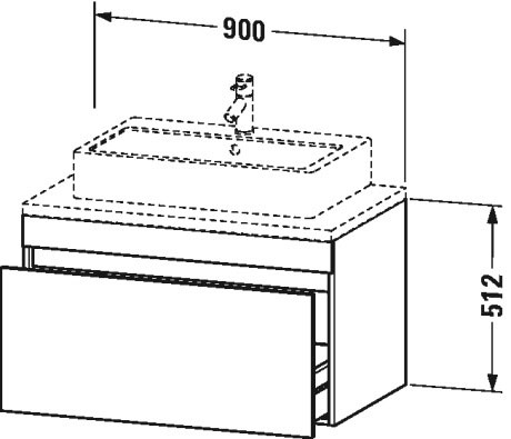 Mueble bajo lavabo para encimera, DS5313