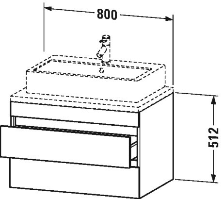 Mueble bajo lavabo para encimera, DS5317