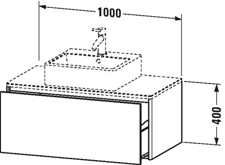 Mueble bajo lavabo para encimera suspendido, XS4901