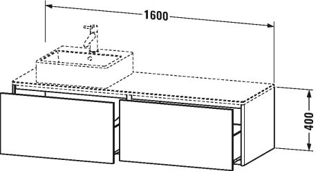 Mueble bajo lavabo para encimera suspendido, XS4904 R/L