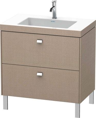 Lavabo con mueble, c-bonded, a suelo, BR4701O1075 incl. lavabo para mueble Vero Air