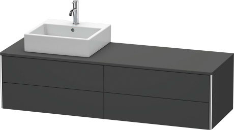 Mueble bajo lavabo para encimera suspendido, XS4914L4949 cajón superior debajo de la cerámica incl. recorte y recubrimiento para sifón