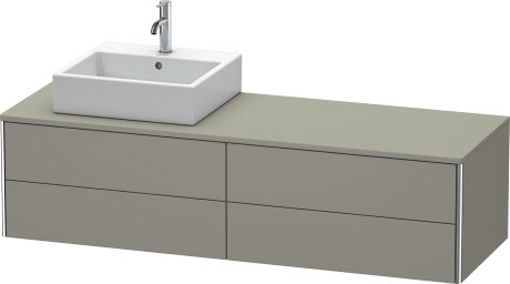 Mueble bajo lavabo para encimera suspendido, XS4914L9292 cajón superior debajo de la cerámica incl. recorte y recubrimiento para sifón
