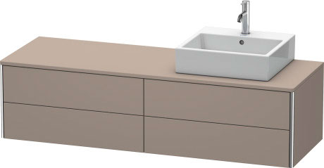 Mueble bajo lavabo para encimera suspendido, XS4914R4343 cajón superior debajo de la cerámica incl. recorte y recubrimiento para sifón