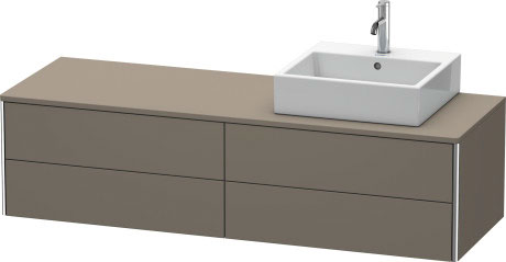Mueble bajo lavabo para encimera suspendido, XS4914R9090 cajón superior debajo de la cerámica incl. recorte y recubrimiento para sifón