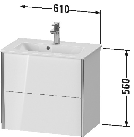 Mueble bajo lavabo suspendido, Compact, XV4178