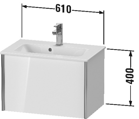 Mueble bajo lavabo suspendido, Compact, XV4078