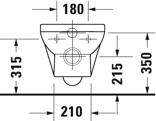 Inodoro suspendido Compact Duravit Rimless®, 257509