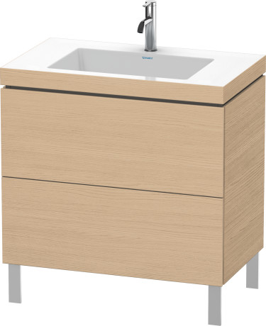 Lavabo con mueble, c-bonded, a suelo, LC6937O3030 incl. lavabo para mueble Vero Air