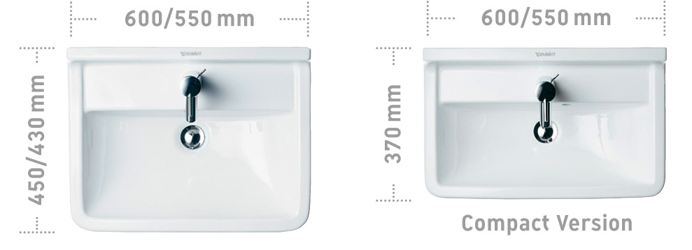 Duravit Badserie Starck 3 Waschbecken compact Maße
