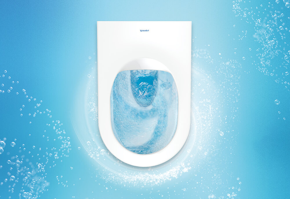 Toilet with powerful HygieneFlush flushing system
